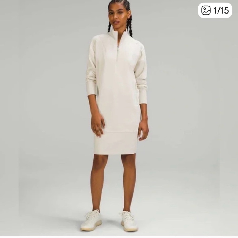 lululemon athletica Cream Long Sleeve Dress